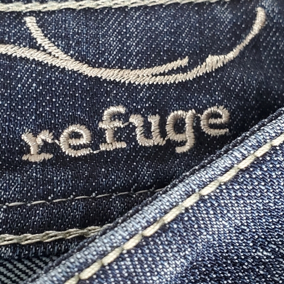 Refuge Low Rise Skinny Boot Knockout Jeans Womens Juniors 6 Reg Flap Pocket Dark - Picture 8 of 11